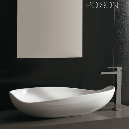 POISON 775 LAVABO DA APPOGGIO BIANCO LUCIDO