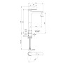 CERAFINE O MISCELATORE LAVABO ALTO H.250 CROMO