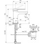 CERAFINE O MISCELATORE LAVABO H.80 CROMO