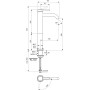 CERALINE NUOVO MISCELATORE ALTO H.332 LAVABO S/SCARICO