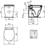 CONNECT SPACE VASO FILO MURO CON SEDILE RALLENTATO BIANCO