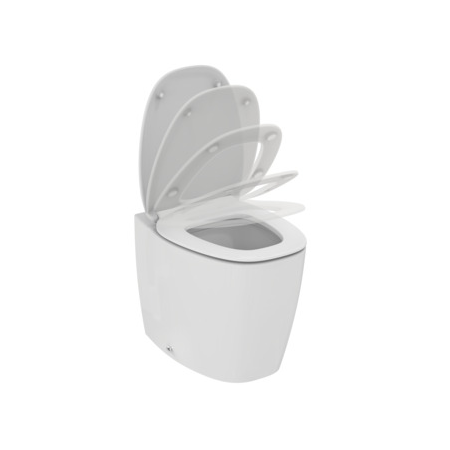 DEA VASO FILO MURO AQUABLADE CON SEDILE SOFT CLOSE BIANCO LUCIDO