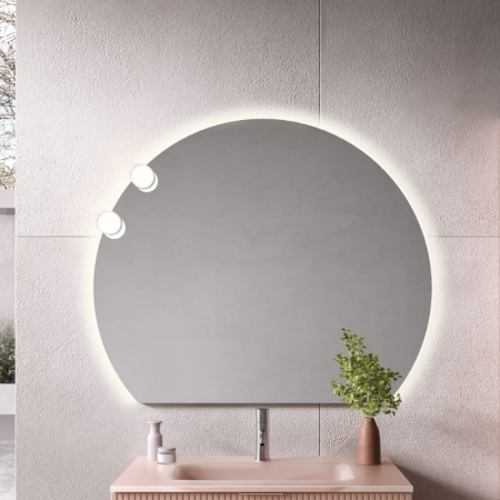 SPECCHIERA MEZZA TONDA RETROILLUMINATA LED 110 CM