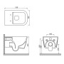 KUBO TOILET + BIDET + SOFT CLOSE TOILET SEAT SUSPENDED MATT WHITE