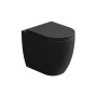 LIKE FREESTANDING TOILET WITHOUT RIM BLACK SATIN WALL-MOUNTED