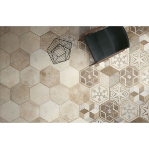 HERITAGE IVORY EXAGONA 34,5x40
