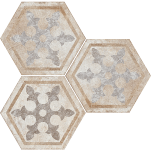 HERITAGE EXAGONA DECORO 34,5x40 - TEXTURE 1
