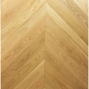 Parquet Prefinito Rovere Chevron, Spina Francese 45 °, Naturale, Spazzolato, Verniciato Acqua Uv, Scelta Abc,