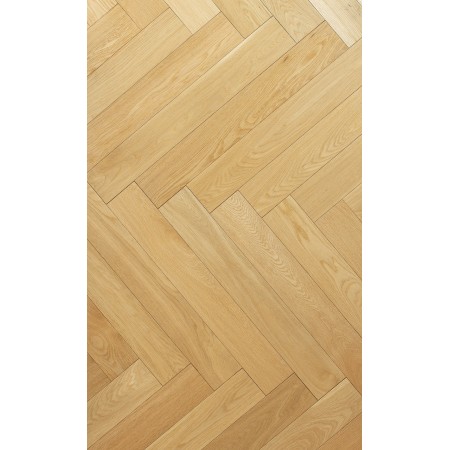 European Oak, Italian Herringbone, Brushed, Natural UV Varnished, ABC Grade, 10-4x90x610mm