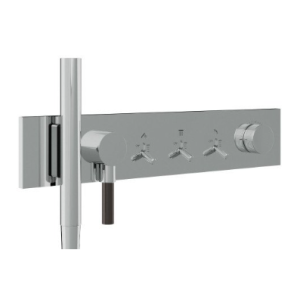 WATT - Single-Lever Mixer with 3 Outlets and Hand Shower - Chrome