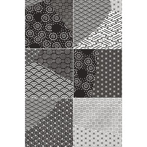KINTSUGI JAPAN MIX B&W 20,13x20,13 LUCIDO RETTIFICATO