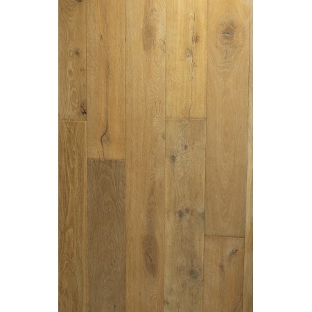 Oak, 3 Layers, Decapitated, Brushed, ABCD Grade, Irregular Beveling on 4 Sides, (Variable Thickness 2-3mm) Planed, 14-3x190x1900