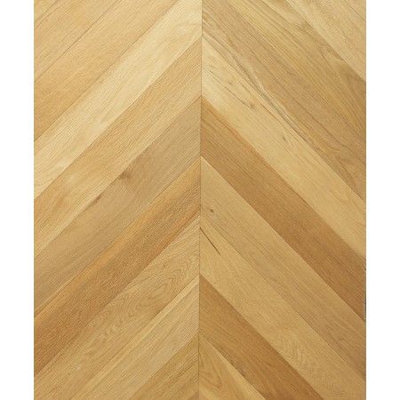 Brushed Oak, French Herringbone 45, UV Varnished, Natural, AB Grade, 10-4x90x510mm