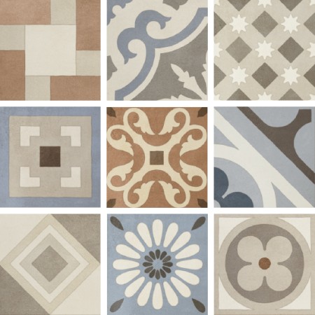 CEMENTINE RETRÓ DECO 20X20 NATURAL Rectified