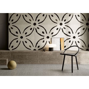 RIGGIOLE BIANCO DECO_2 90x90 NATURALE RETTIFICATO