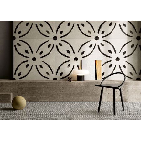 RIGGIOLE BIANCO DECO_2 90x90 NATURALE RETTIFICATO
