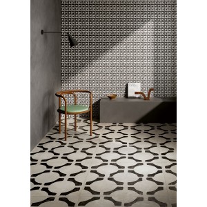 RIGGIOLE BIANCO DECO_1 20X20 NATURALE RETTIFICATO