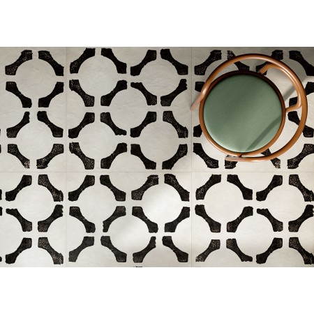RIGGIOLE BIANCO DECO_4 90x90 NATURALE RETTIFICATO