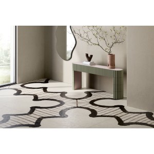 RIGGIOLE BIANCO DECO_1 90x90 NATURALE RETTIFICATO