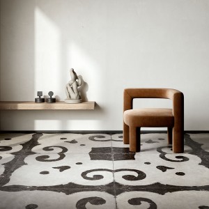 RIGGIOLE BIANCO DECO_3 90x90 NATURALE RETTIFICATO