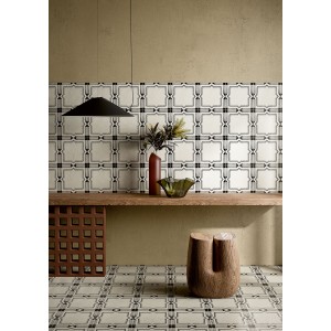 RIGGIOLE BIANCO DECO_2 20X20 NATURALE RETTIFICATO