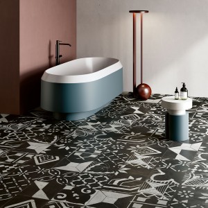 RIGGIOLE NERO MIX 30x30 NATURALE RETTIFICATO
