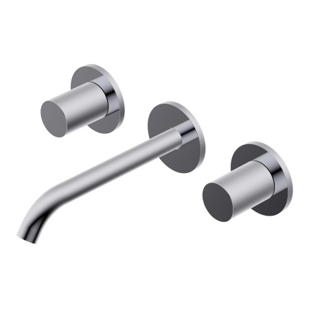 DIAMETRO35 S 3-HOLE BUILT-IN BASIN MIXER WITH LONG SPOUT CHROME - EXTERNAL PART