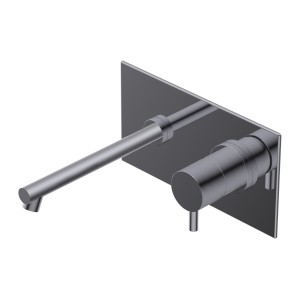 DIAMETRO 35 BUILT-IN BASIN MIXER WITH CHROME PLATE LONG SPOUT - EXTERNAL PART