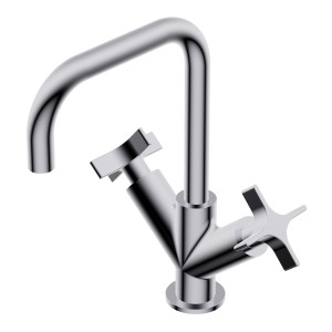 DiIAMETRO35 CROSS MIXER FOR SQUARE CHROME BASIN