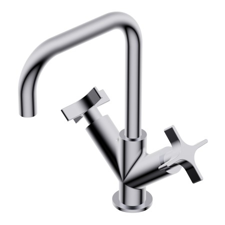 DiIAMETRO35 CROSS MIXER FOR SQUARE CHROME BASIN
