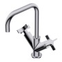 DiIAMETRO35 CROSS MIXER FOR SQUARE CHROME BASIN