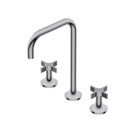 DIAMETRO35 CROSS GROUP THREE-HOLE FOR BASIN C.QUADRA CHROME