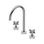 DiIAMETRO35 CROSS GROUP THREE-HOLE FAUCET FOR CHROME SINK