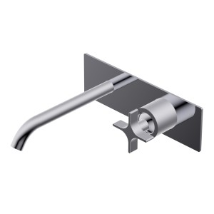 DIAMETRO35 CROSS BUILT-IN MIXER FOR CHROME WASHBASIN - EXTERNAL PART
