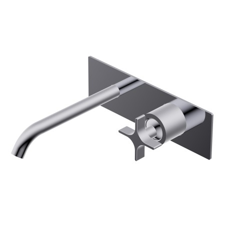 DIAMETRO35 CROSS BUILT-IN MIXER FOR CHROME WASHBASIN - EXTERNAL PART