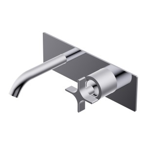 DIAMETRO35 CROSS BUILT-IN MIXER FOR CHROME WASHBASIN - EXTERNAL PART