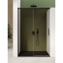 ISCHIA NICHE 1 SLIDING DOOR BRONZE GLASS BLACK SATIN FINISH
