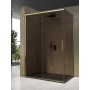 ISCHIA CORNER 1 SLIDING DOOR BRONZE GLASS GOLD PROFILE