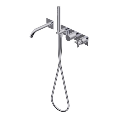 DIAMETRO35 CROSS CHROME BUILT-IN BATHTUB MIXER