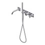 DIAMETRO35 CROSS CHROME BUILT-IN BATHTUB MIXER