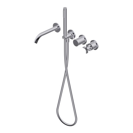 DIAMETRO35 CROSS CHROME BUILT-IN BATHTUB MIXER
