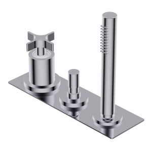 DIAMETRO35 CROSS CHROME BATHTUB EDGE GROUP