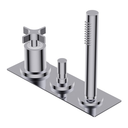 DIAMETRO35 CROSS CHROME BATHTUB EDGE GROUP