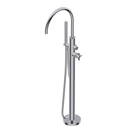 DIAMETRO35 CROSS FREESTANDING BATHTUB COLUMN CHROME