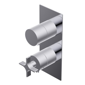 DIAMETRO35 CROSS BUILT-IN THERMOSTATIC SHOWER MIXER CHROME