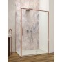 TORCELLO CORNER 1 SLIDING DOOR TRANSPARENT GLASS GOLD ROSE PROFILE