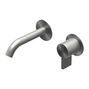 DOT316 ROUND WALL-MOUNTED STAINLESS STEEL BASIN MIXER