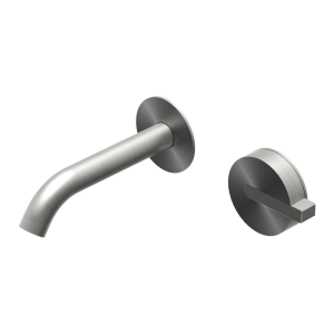 DOT316 ROUND WALL-MOUNTED STAINLESS STEEL BASIN MIXER