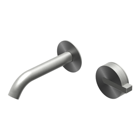 DOT316 ROUND WALL-MOUNTED STAINLESS STEEL BASIN MIXER