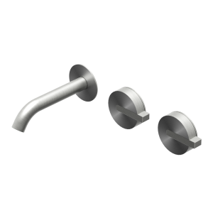 DOT316 ROUND WALL-MOUNTED STAINLESS STEEL BASIN MIXER